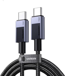 Кабел Ugreen L513 45068, USB-C-USB-C, 240W, 2м - сив