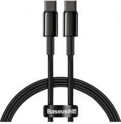 USB кабел Baseus, Type-C - Type-C, черен, 1 м