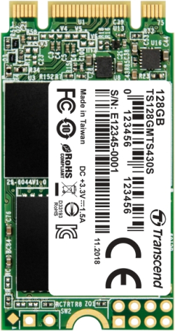 Хард диск / SSD Transcend 128GB TS128GMTS430S, M.2 2242 SSD, SATA3 B+M Key, TLC