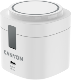 Принадлежност за смартфон Canyon 4 in 1 Wireless Charging Stand, 30W max, Size: 70x70x70.3mm, weight: 414g, with 65W charger and 1M cable, white