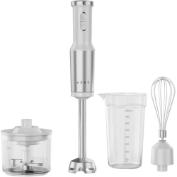 Hand Blender, 1200W in CB, White, Tiger Teeth Cutter, Whisk, Food Processor, Cup