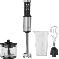 Hand Blender, 1200W in CB, Black, Tiger Teeth Cutter, Whisk, Food Processor, Cup