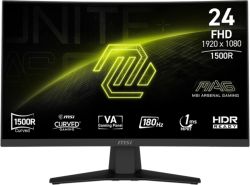 Монитор MSI MAG 244C, 23.6'', FHD 1920x1080 16:9, 180Hz, 1x HDMI, 1x DisplayPort, 1x Headphone-out, Черен