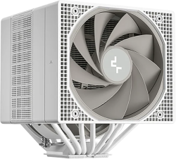 Охладител за процесор DeepCool ASSASSIN VC ELITE WH, CPU Air Cooler, 1x120mm + 1x140mm FDB Fans, Fan Speed Switch, White