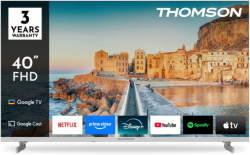 Телевизор Thomson 40" FHD Google TV; 1920 x 1080 (FHD), DLED, 60 Hz, HDR10, Dolby Audio, White