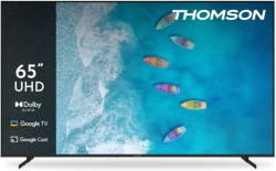 Телевизор Thomson 65" UHD Google TV; 3840 x 2160 (4K UHD), DLED, 60 Hz, Google Cast, Wi-Fi, Bluetooth, LAN, HDMI 3, USB 2, Hotel mode, Черен