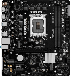 Дънна платка ASRock B860M-H2, Micro ATX, 2х DDR5 DIMM, LGA1851, PCIe 4.0 x16, 2xM.2, 4xSATA, 2xHDMI, черен
