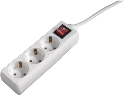 Контакт Power strip HAMA 30535 3x, w-3m cable, White