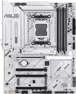 Дънна платка ASUS X870 MAX GAMING WIFI7 - 4xDDR5 4xSATA3 RAID HDMI 3xM2 GLAN 4xPCIEx16 WiFi, Бял цвят