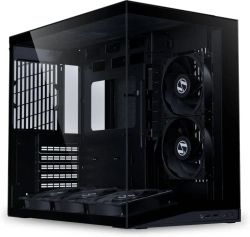 Кутия Lian Li O11 Dynamic Mini V2 Flow + 5 Вентилатора, ATX, 2 x USB 3.0, 1 x USB-C, 1 x HD Audio, Mini-Tower, черен