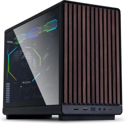 Кутия Lian Li DAN A3-mATX Wood Edition, Mini-ITX, Micro Tower, 2 x USB 3.0, 1 x USB-C, черен