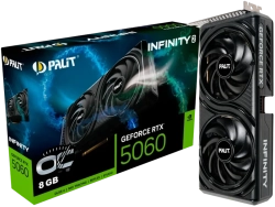 Видеокарта PALIT GeForce RTX 5060 Infinity 2, 8GB GDDR7 128 bit, 1x HDMI 2.1b, 3x DP 2.1b, 2 Fan, 550W