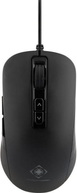 Мишка Deltaco DM110, геймърска, 2000 dpi, 7 бутона, USB-A, оптичен сензор, LED подсветка, черен