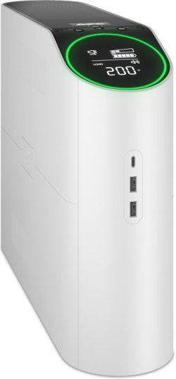 Непрекъсваемо захранване (UPS) APC Pro 2200VA/1320W, Tower, 230V, 4x Schuko, 2x IEC C13, RGB, Line-interactive, бял