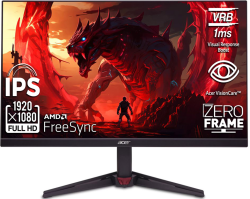 Монитор ACER VG240YP6BMIPX, 23.8" 144Hz, FHD (1920x1080) 16:9, 1x HDMI, 1x DisplayPort, Черен