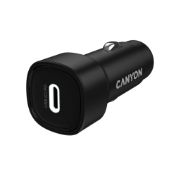 Принадлежност за смартфон Зарядно за кола CANYON OnDrive 30 PD, USB-C, 30W, черен
