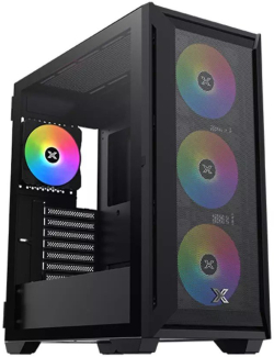 Кутия Xigmatek Master X II Pro (Black, ATX, U3x1 & U2x2, Front Meshed Grill & Left TG, 4PCS Z20A & ARGB PCB)