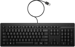 Клавиатура HP 125 G2, USB Свързване, БДС Кирилизация, Черна