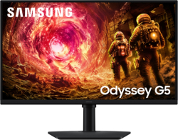 Монитор Samsung 27FG502 27" Odyssey G5, IPS, 180Hz, 1ms, QHD 2560x1440, DP, HDMI, Черен