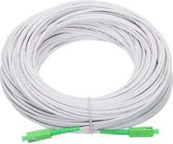 Оптична пач корда Fiber Optic Patch Cord SC/APC-SC/APC SM, Simplex 50m, TPU, бял