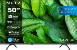 METZ Телевизор 50 UHD LED SMART TV, 4K Ultra HD, Google TV, Frameless