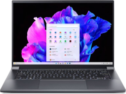 Лаптоп Acer Swift X 14, SFX14-71G-75L8, Intel Core i7-13700H, 14.5" 2.8K OLED (2880x1800) 120Hz, 16GB DDR5, 1024 GB NVMe SSD, Win 11 Home, Черен