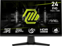 Монитор MSI MAG 242F, 23.8", 0.5ms, 200Hz, Rapid IPS, 1920x1080 (FHD), 16:9, AMD FreeSync Premium, 300 nits, VESA, Черен