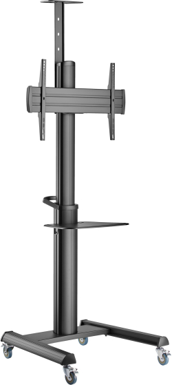 Стойка за телевизор SBOX FS-446-2, MOBILE FLOOR STAND, 70kg, 37-70", черен