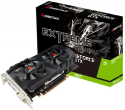 Видеокарта BIOSTAR GeForce GTX 1050TI, 4GB GDDR5, 1477 MHz, 768 CUDA ядра, 128-bit, PCI Express 3.0, 300W