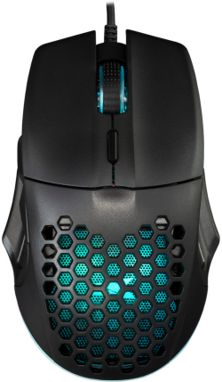 Мишка BARACUDA PENGUIN-B, геймърска, BGM-101, 3600 dpi, USB, LED, 6 бутона, черен