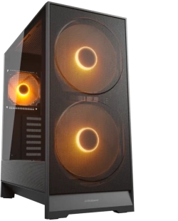 Кутия COUGAR AIRFACE 180, Mid Tower, ATX, 2х USB 3.0, 1х USB 3.2 Тype-C, Черна