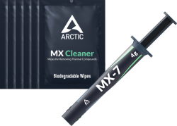 Термо паста ARCTIC MX-7 + 6 х МX Cleaner - 4g - Сив