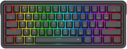 Механична геймърска клавиатура Redragon Ironguard K722-RGB RGB осветление сиви суичове - черна