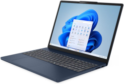 Лаптоп Lenovo IdeaPad Slim 3 15IRH10, 15.3", Full HD+, Intel Core i7-13620H, Intel UHD Graphics, 16 GB DDR5, 512 GB SSD, Тъмносин