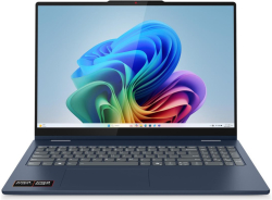 Лаптоп Lenovo IdeaPad 5 2-in-1 16AKP10, 16.0", Full HD+, тъчскрийн, AMD Ryzen AI 5 340, AMD Radeon 840M, 16 GB, 512 GB SSD, W11H, Син