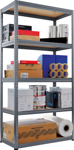  Метален стелаж STAR 180х75х35 см, до 275 кг на рафт - сив