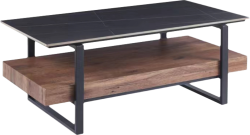 Холна маса PITEA - орех / черно