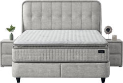 Тапицирана спалня с матрак PICASSO 160 x 200 - бежов 626