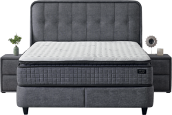 Тапицирана спалня с матрак PICASSO 160 x 200 - графит 501