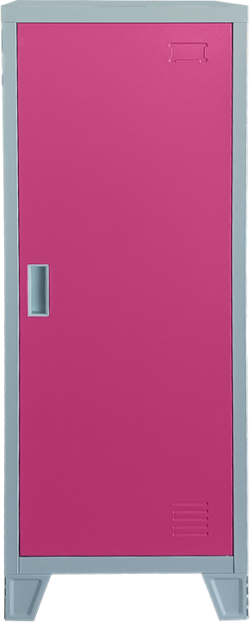  Метален шкаф Carmen CR-1605-1 JZ - сив / розов