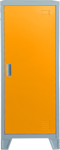 Метален шкаф Carmen CR-1605-1 JZ - сив / оранжев