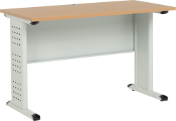 Метално бюро Carmen CR-1315 K - сиво / бук