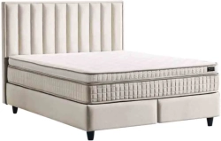 Тапицирана спалня с матрак PERRY LUX 160 x 200 - крем 01