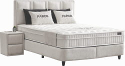 Тапицирана спалня с матрак PAROS 180 х 200 - крем AN