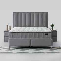 Тапицирана спалня с матрак MINI MOONLIGHT 140 х 200 - сив 16