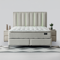 Тапицирана спалня с матрак MINI MOONLIGHT 160 х 200 - крем 01