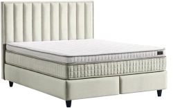 Тапицирана спалня с матрак PERRY LUX 180 x 200 - крем 01