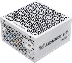 Захранване Super Flower Leadex VII Platinum 1200W ATX 3.1, 80 Plus Platinum, Fully Modular, Compact 150mm Size, 140mm Fan, Бял