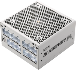 Захранване Super Flower Leadex III Gold 1300W ATX 3.1 80 Plus Gold, Fully Modular, Flat White Cables, 140mm Fan, Бял
