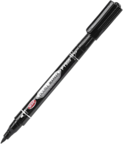 Beifa Перманентен маркер PY900, двоен, 0.5 - 2 mm, черен